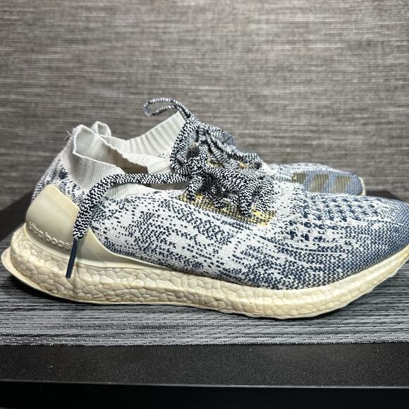 Adidas Ultra Boost Shoes Uncaged Oreo Non Dyed White Blue BA9616 - Men's Size 10 - Picture 7 of 16